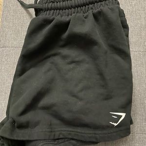 Black Gymshark shorts, size M